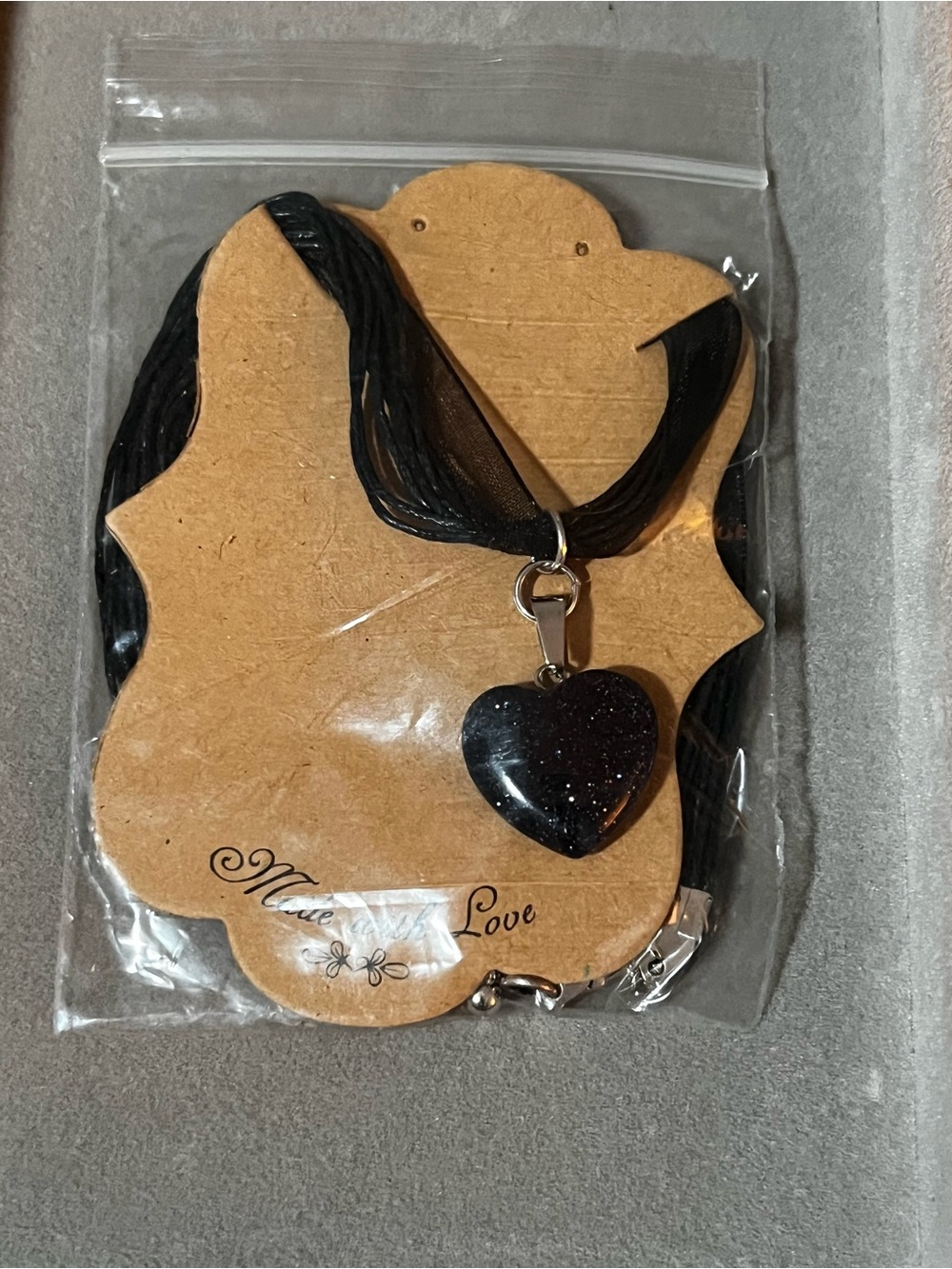 Black Heart Pendant Necklace